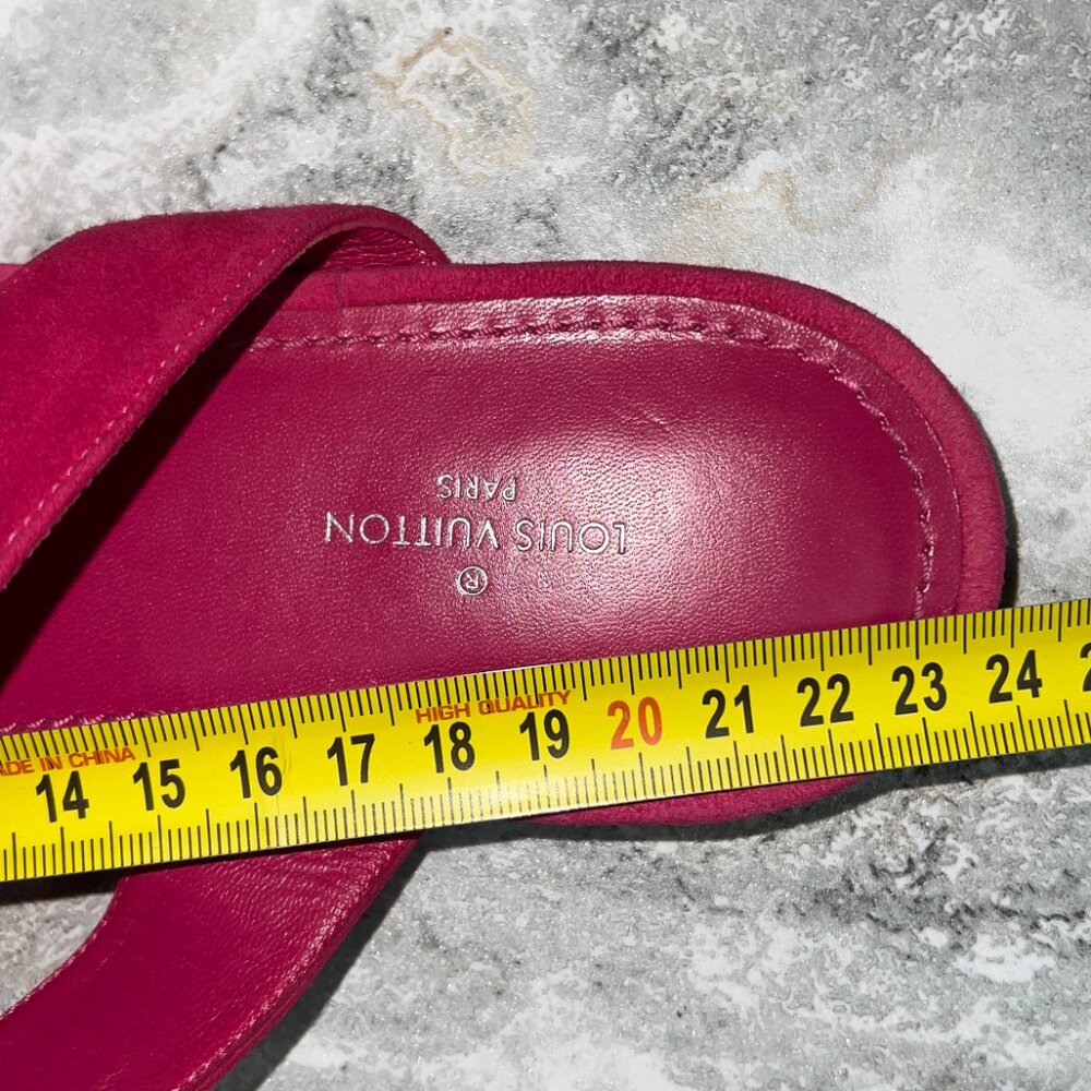 LOUIS VUITTON Bahiana Sandal Flat Pink Suede 5 UK or 8 US or 38 EUR - Picture 12 of 12